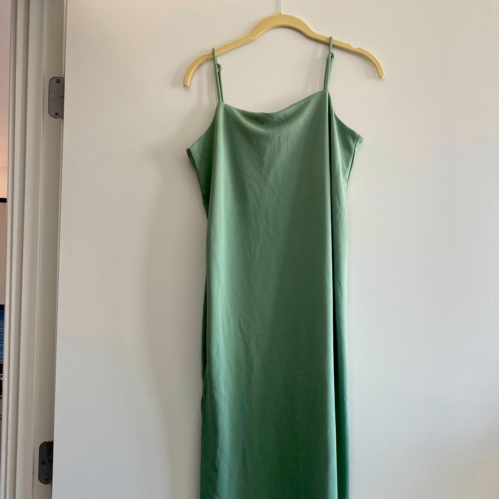 H&M sage midi dress